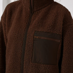 Oversize Plush Jacket Coat With Zipper - Brown - Brand: Bigdart - Women & Kids, Baby Clothes Wholesale - TheBS Women