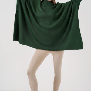 Slit Poncho Sweater - Emerald - Brand: Bigdart - Women & Kids, Baby Clothes Wholesale - TheBS Women