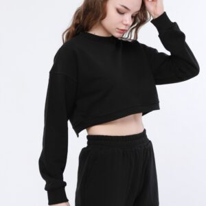 Cross Sweatshirt In Black - Brand: Evable - Women & Kids, Baby Clothes Wholesale - TheBS Women