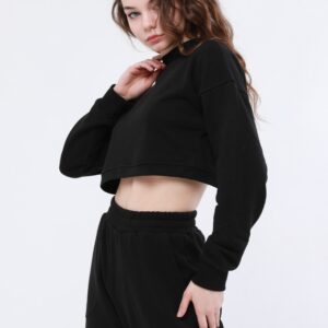 Cross Sweatshirt In Black - Brand: Evable - Women & Kids, Baby Clothes Wholesale - TheBS Women