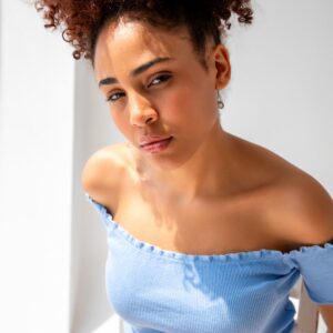 Knitted Carmen Collar Crop Blouse - Brand: la & vetta - Women & Kids, Baby Clothes Wholesale - TheBS Women