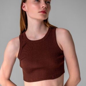 Ribbed Super Crop Halter Neck Knitted Undershirt - Brand: la & vetta - Women & Kids, Baby Clothes Wholesale - TheBS Women