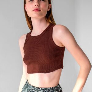 Ribbed Super Crop Halter Neck Knitted Undershirt - Brand: la & vetta - Women & Kids, Baby Clothes Wholesale - TheBS Women