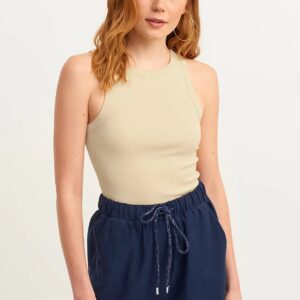 Ribbed Halter Neck Knitted Undershirt - Brand: la & vetta - Women & Kids, Baby Clothes Wholesale - TheBS Women