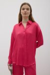 Women's Front Buttoned Oversize Satin Shirt - Brand: Levure - Women & Kids, Baby Clothes Wholesale - TheBS Women