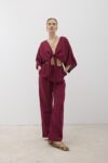 Mueslin Salaş Women's Pants Burgundy - Brand: Levure - Women & Kids, Baby Clothes Wholesale - TheBS Women