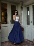 Navy Elastic Long Balloon Skirt 29004 - Brand: First Angels - Women & Kids, Baby Clothes Wholesale - TheBS Women