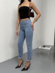 High Waist Leg Cut Out Tassel Detailed LightJeans Pants - Brand: LACARINO - Women & Kids, Baby Clothes Wholesale - TheBS Women
