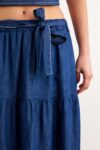 Belted Long Denim Skirt Rins Wash – Blue – Brand: Levure – Women & Kids, Baby Clothes Wholesale – TheBS Women