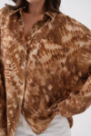 Coffee Tie Dye Pattern Modal Fabric Oversize Shirt 29188 – Brand: First Angels – Women & Kids, Baby Clothes Wholesale – TheBS Women