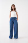 Blue Palazzo Pants With Wide Leg And Drawstring – Brand: First Angels – Women & Kids, Baby Clothes Wholesale – TheBS Women