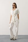 Elegant Buttoned Palazzo Set - Brand: Reyon - Women & Kids, Baby Clothes Wholesale - TheBS Women