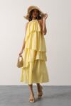 Boho A-Line Halter Neck Midi Dress - Brand: Reyon - Women & Kids, Baby Clothes Wholesale - TheBS Women