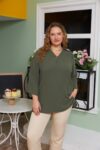 Green Plus Size Elegant Blouse – Brand: RMG – Women & Kids, Baby Clothes Wholesale – TheBS Women