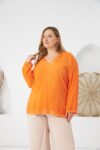 Plus Size Elegant V-Neck Blouse – Brand: RMG – Women & Kids, Baby Clothes Wholesale – TheBS Women