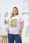 Casual Plus Size Tshirt With Tropical Color Block - Brand: RMG - Women & Kids, Baby Clothes Wholesale - TheBS Women