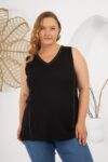 Plus Size Sleeveless V-Neck Blouse - Brand: RMG - Women & Kids, Baby Clothes Wholesale - TheBS Women