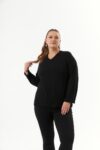 Plus Size V-Neck Elegant Blouse – Brand: RMG – Women & Kids, Baby Clothes Wholesale – TheBS Women