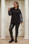 Black Oversized Hooded Neck Sweatshirt – Brand: RMG – Women & Kids, Baby Clothes Wholesale – TheBS Women
