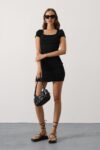 Black Sexy Bodycon Mini Dress With Square Neck – Brand: Reyon – Women & Kids, Baby Clothes Wholesale – TheBS Women