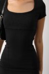 Black Sexy Bodycon Mini Dress With Square Neck – Brand: Reyon – Women & Kids, Baby Clothes Wholesale – TheBS Women