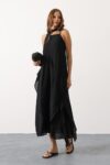 ElegantMaxi Shift Dress With High Neck - Brand: Reyon - Women & Kids, Baby Clothes Wholesale - TheBS Women