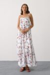 White Floral Square Neck Maxi Slip Dress – Brand: Reyon – Women & Kids, Baby Clothes Wholesale – TheBS Women