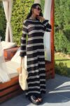 Spanish Sleeve Knitwear Dress With Back Neckline - Brand: Sobe Istanbul - Women & Kids, Baby Clothes Wholesale - TheBS Women