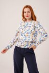 White Floral Crew Neck Sweater - Brand: Lustrin - Women & Kids, Baby Clothes Wholesale - TheBS Women