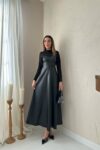 Black Elegant Modest Fit And Flare Floor-Length Dress – Brand: Elisa – Women & Kids, Baby Clothes Wholesale – TheBS Women