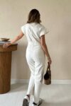 White Casual Streetwear Elegant Jumpsuit – Brand: Elisa – Women & Kids, Baby Clothes Wholesale – TheBS Women