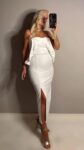 Strapless Sleeveless Bodycon Midi Dress – Brand: My Jest Fashion – Women & Kids, Baby Clothes Wholesale – TheBS Women