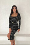 ElegantPolka Dot Sheath Dress - Brand: Mode Roy - Women & Kids, Baby Clothes Wholesale - TheBS Women