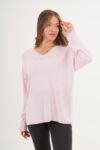 Sweater Oversized V-Neck Long Sleeve Casual – Brand: Lustrin – Women & Kids, Baby Clothes Wholesale – TheBS Women