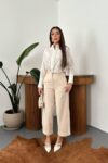 Beige Culottes Pants With Wide Leg And Slant Pockets – Brand: Elisa – Women & Kids, Baby Clothes Wholesale – TheBS Women