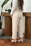 Beige Culottes Pants With Wide Leg And Slant Pockets – Brand: Elisa – Women & Kids, Baby Clothes Wholesale – TheBS Women