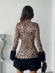 Brown Fit And Flare Leopard Print Mini Dress – Brand: My Jest Fashion – Women & Kids, Baby Clothes Wholesale – TheBS Women