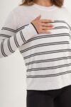 Striped Crew Neck Casual Sweater – Brand: Lustrin – Women & Kids, Baby Clothes Wholesale – TheBS Women