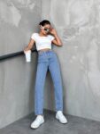 Mom Jeans High Waist Straight Leg – Brand: My Jest Fashion – Women & Kids, Baby Clothes Wholesale – TheBS Women