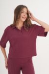 Casual Blouse With Polo Neck - Brand: Lustrin - Women & Kids, Baby Clothes Wholesale - TheBS Women