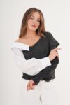 Grey Casual Elegant Sweater - Brand: Lustrin - Women & Kids, Baby Clothes Wholesale - TheBS Women