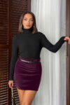 Claret Red Bodycon Mini Skirt High Waist Pull On - Brand: Topshow - Women & Kids, Baby Clothes Wholesale - TheBS Women
