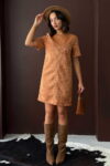 Brown Casual Shift Dress With Short Sleeves - Brand: Topshow - Women & Kids, Baby Clothes Wholesale - TheBS Women