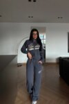 Grey Tracksuit Oversized Jogger With Zip Up Closure – Brand: EYYO ATELIER – Women & Kids, Baby Clothes Wholesale – TheBS Women