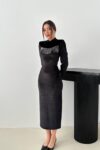 ElegantSheath Dress With High Neck - Brand: Elisa - Women & Kids, Baby Clothes Wholesale - TheBS Women