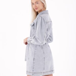 Buttoned Balloon Sleeve Denim Dress - Brand: XLove - Women & Kids, Baby Clothes Wholesale - TheBS Women