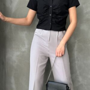 Gimped Gathered Front Blouse - Brand: Topshow - Women & Kids, Baby Clothes Wholesale - TheBS Women