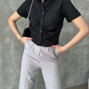 Gimped Gathered Front Blouse - Brand: Topshow - Women & Kids, Baby Clothes Wholesale - TheBS Women