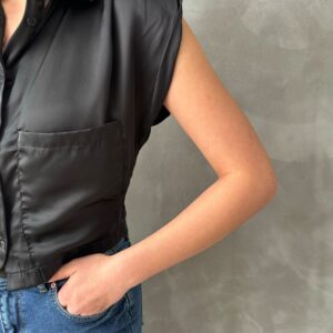 Zero Sleeve Satin Above The Belly Shirt - Brand: Topshow - Women & Kids, Baby Clothes Wholesale - TheBS Women