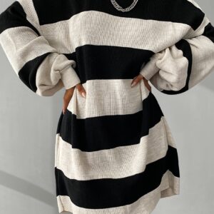 Striped Balloon Sleeve Dress - Brand: My Fashion - Women & Kids, Baby Clothes Wholesale - TheBS Women